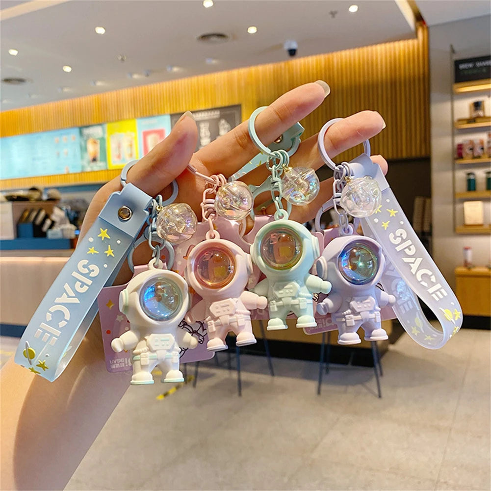 Cool Astronaut Kawaii Key Chain with Sunset Light Cute Keychain Pendant Car Keychains